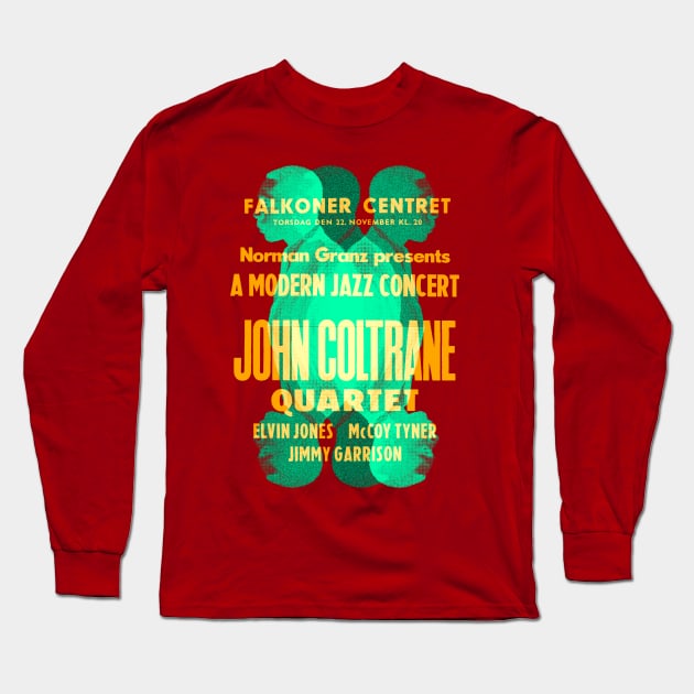 John coltrane concert graphic Long Sleeve T-Shirt by HAPPY TRIP PRESS